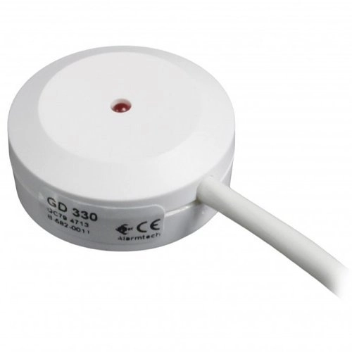 GD 330-10 Alarmtech GD 330-10 Détecteur de bris de glace avec sortie relais, collé, câble de 10m